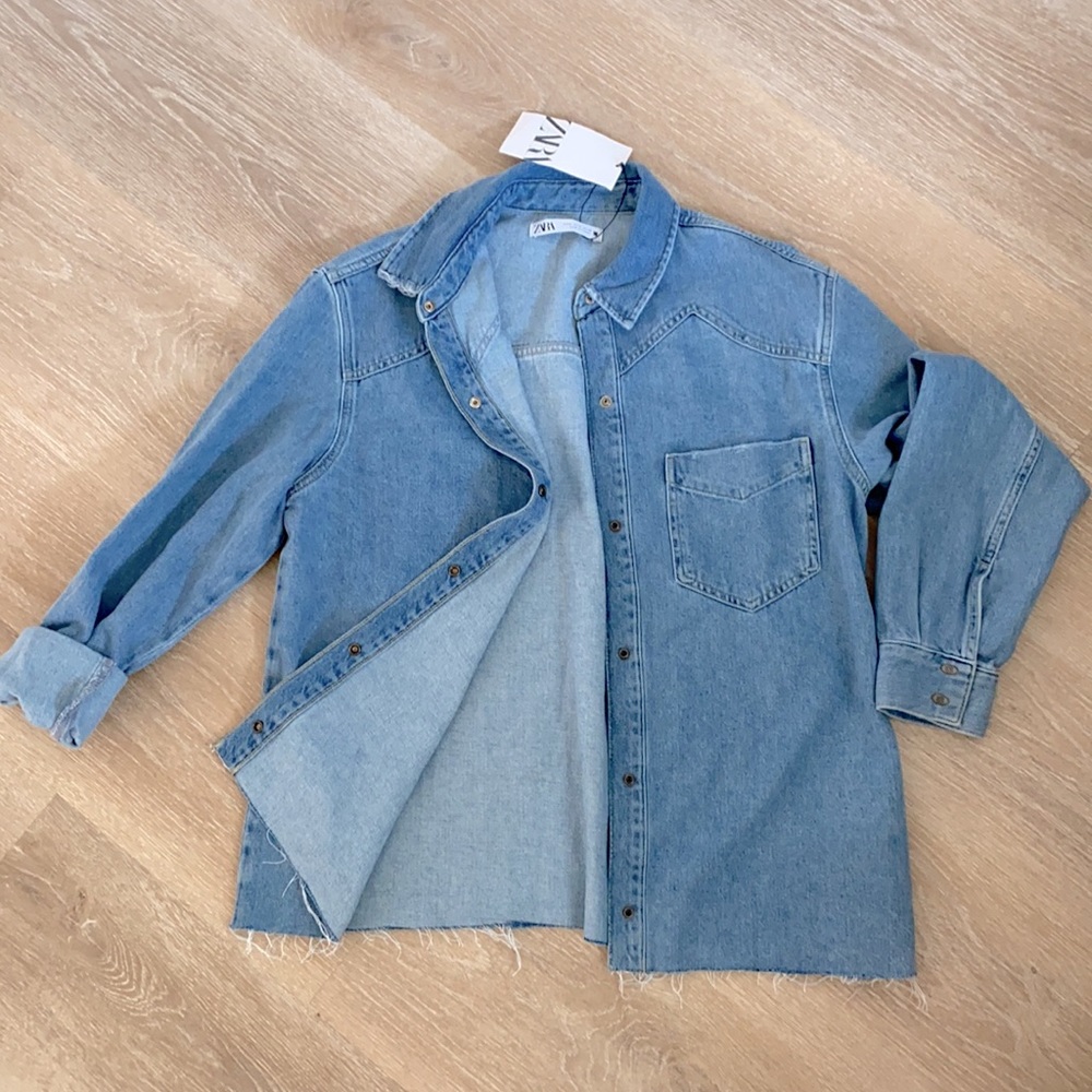 NWT Zara Jean jacket/shirt size M